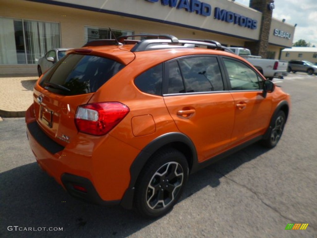 2014 XV Crosstrek 2.0i Premium - Tangerine Orange Pearl / Black photo #7