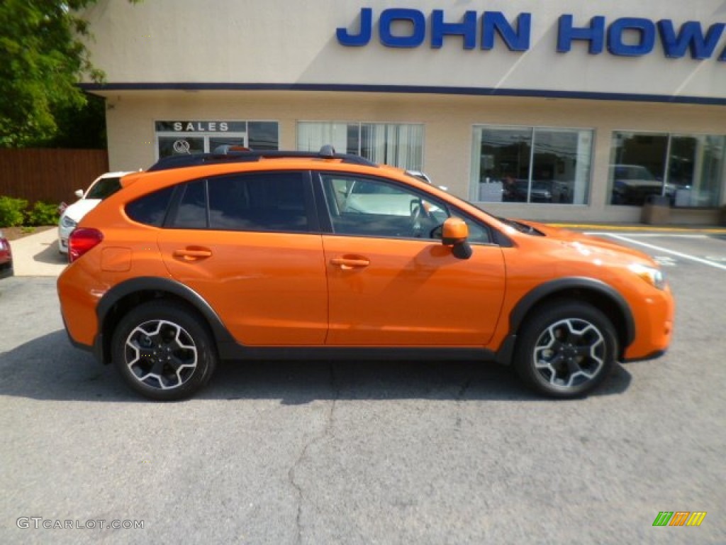 2014 XV Crosstrek 2.0i Premium - Tangerine Orange Pearl / Black photo #8