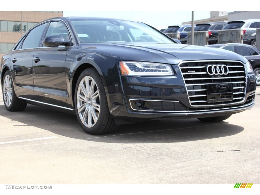 2015 A8 L 4.0T quattro - Moonlight Blue Metallic / Black photo #1