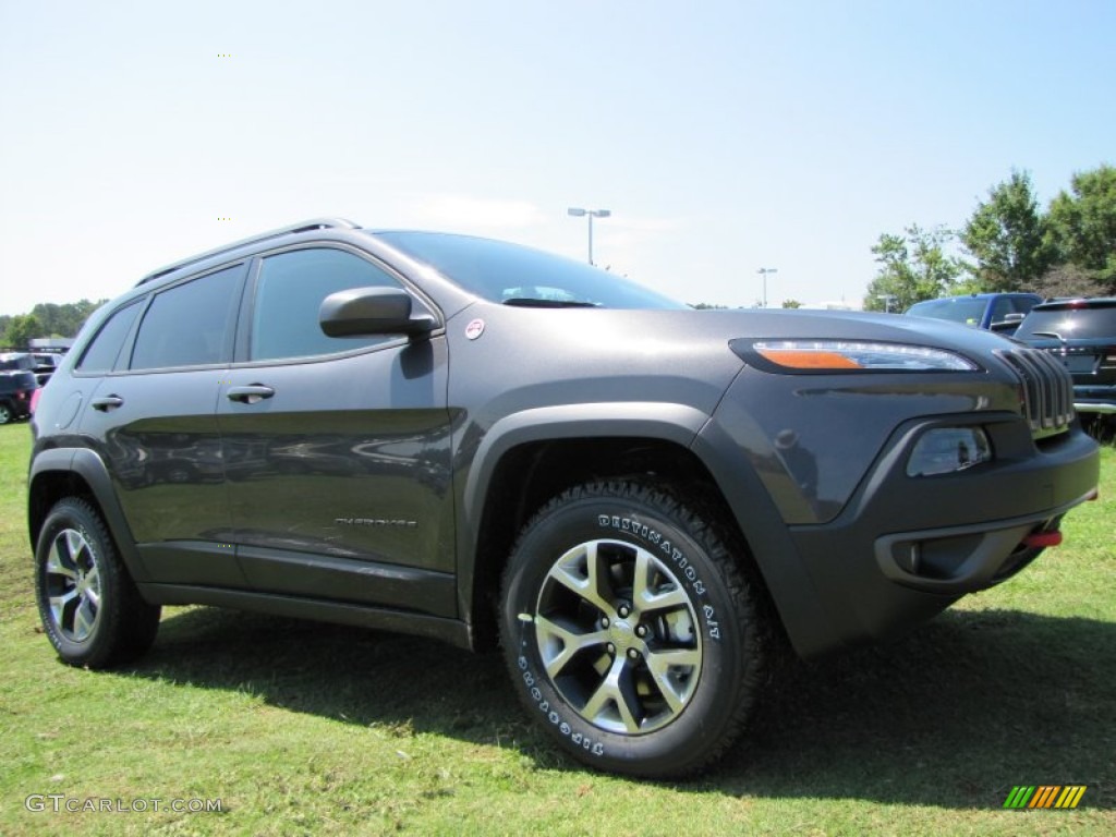 Granite Crystal Metallic 2015 Jeep Cherokee Trailhawk 4x4 Exterior Photo #96554318