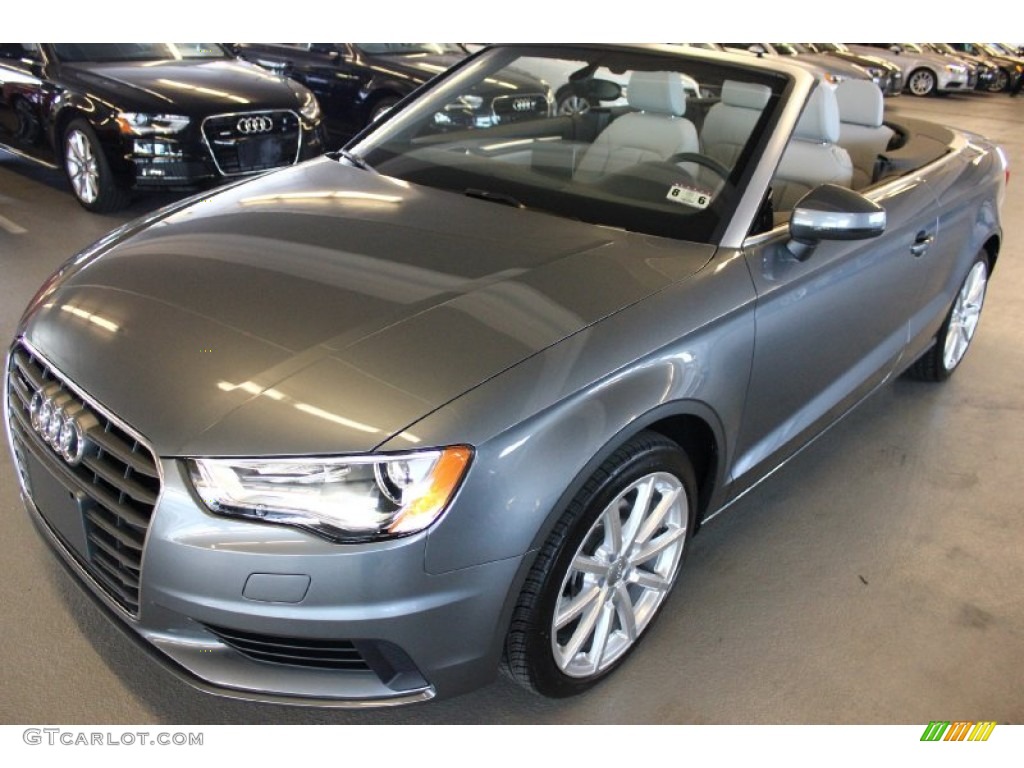 Monsoon Gray Metallic 2015 Audi A3 2.0 Premium Plus quattro Cabriolet Exterior Photo #96555446