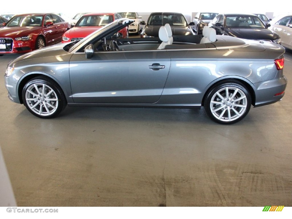 Monsoon Gray Metallic 2015 Audi A3 2.0 Premium Plus quattro Cabriolet Exterior Photo #96555491