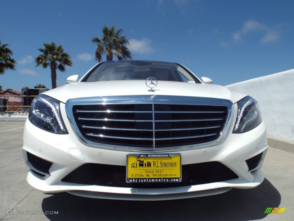 2015 S 550 Sedan - Diamond White Metallic / Silk Beige/Espresso Brown photo #2