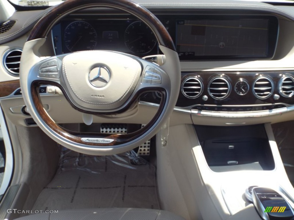 2015 S 550 Sedan - Diamond White Metallic / Silk Beige/Espresso Brown photo #9