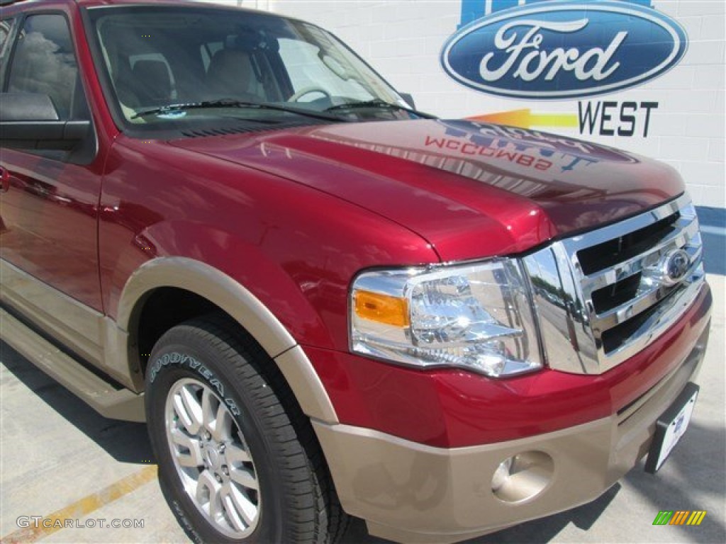 2014 Expedition XLT - Ruby Red / Camel photo #15