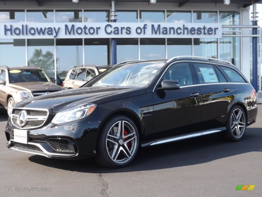 2014 E 63 AMG Wagon - Obsidian Black Metallic / Black photo #1