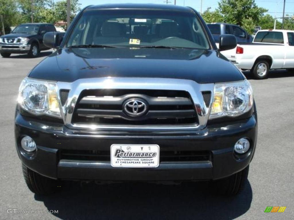 2005 Tacoma V6 Double Cab 4x4 - Black Sand Pearl / Graphite Gray photo #4