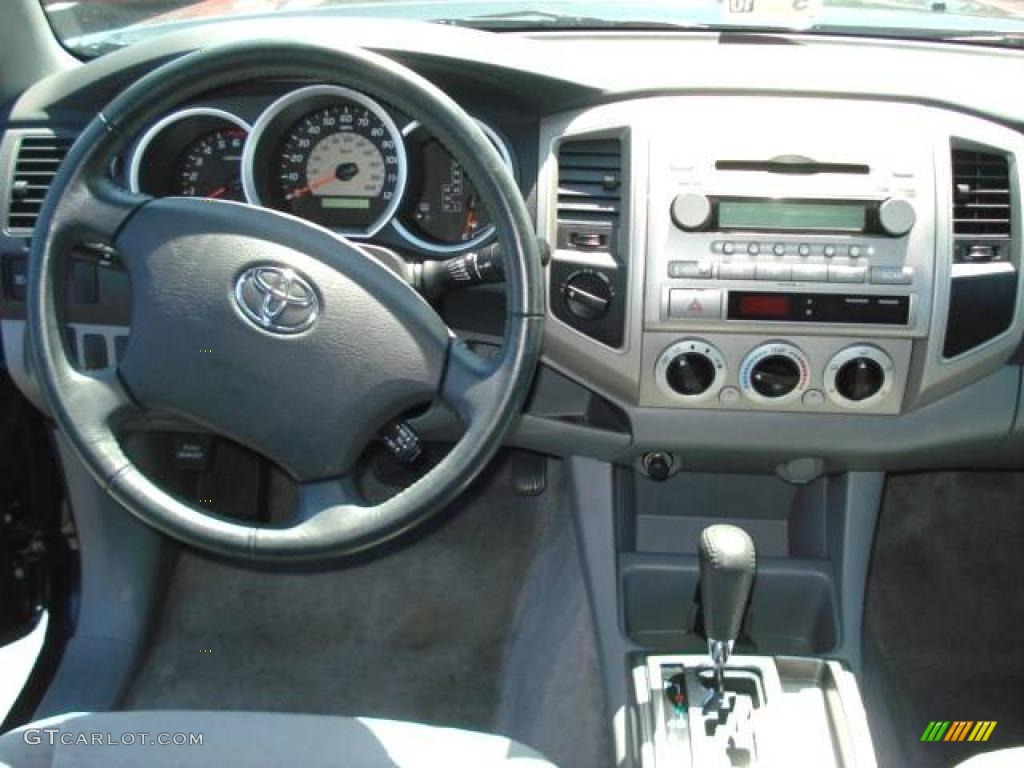 2005 Tacoma V6 Double Cab 4x4 - Black Sand Pearl / Graphite Gray photo #7