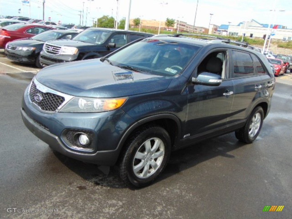 2011 Sorento LX AWD - Pacific Blue / Black photo #6