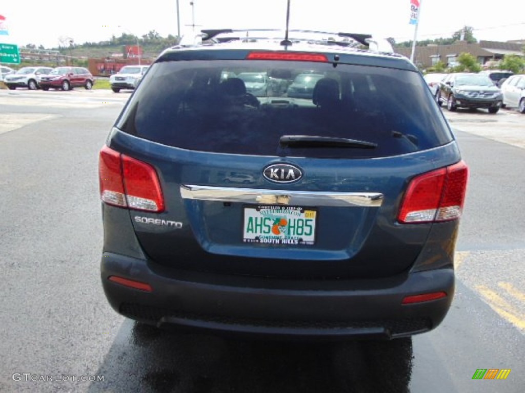 2011 Sorento LX AWD - Pacific Blue / Black photo #8