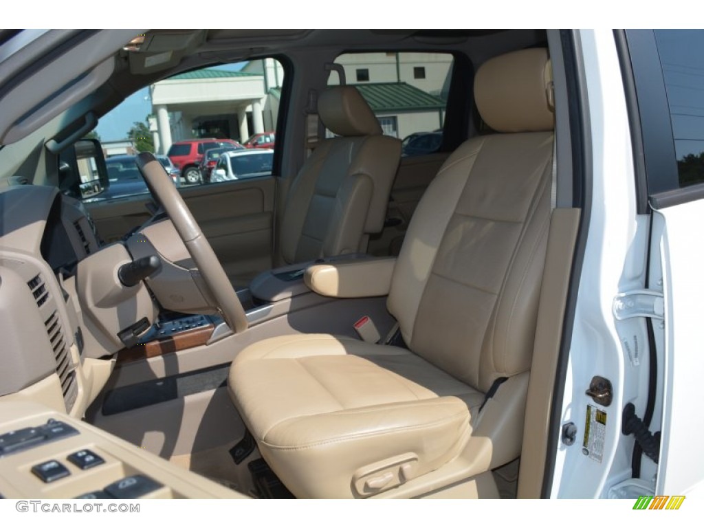 2012 Titan SL Crew Cab 4x4 - Blizzard White / Almond photo #14