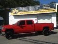 2007 Fire Red GMC Sierra 2500HD SLE Crew Cab 4x4  photo #21
