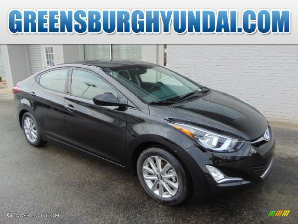 2015 Elantra SE Sedan - Black Diamond / Gray photo #1