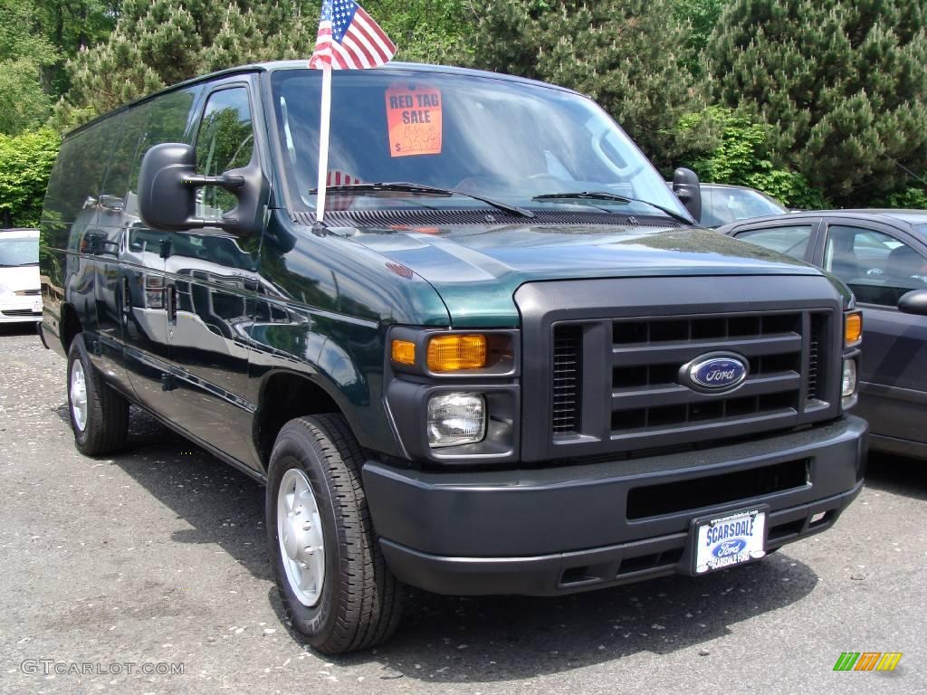 2009 E Series Van E250 Super Duty Commercial - Forest Green Metallic / Medium Flint photo #3