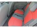 2014 Chevrolet Spark Red/Red Interior Rear Seat Photo