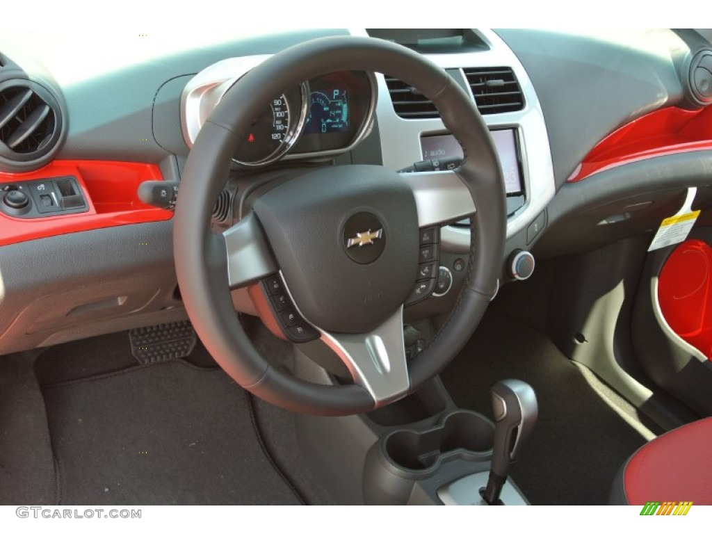 2014 Chevrolet Spark LT Red/Red Dashboard Photo #96575294