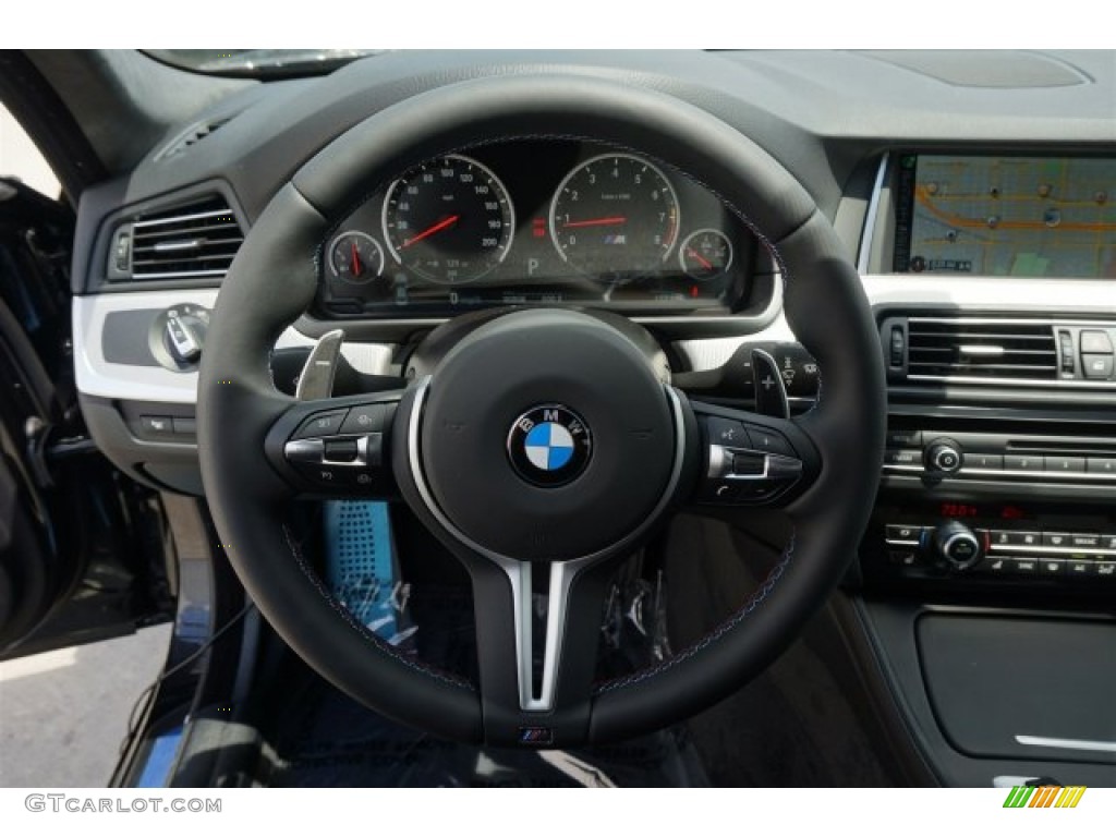 2015 BMW M5 Sedan Black Steering Wheel Photo #96580076