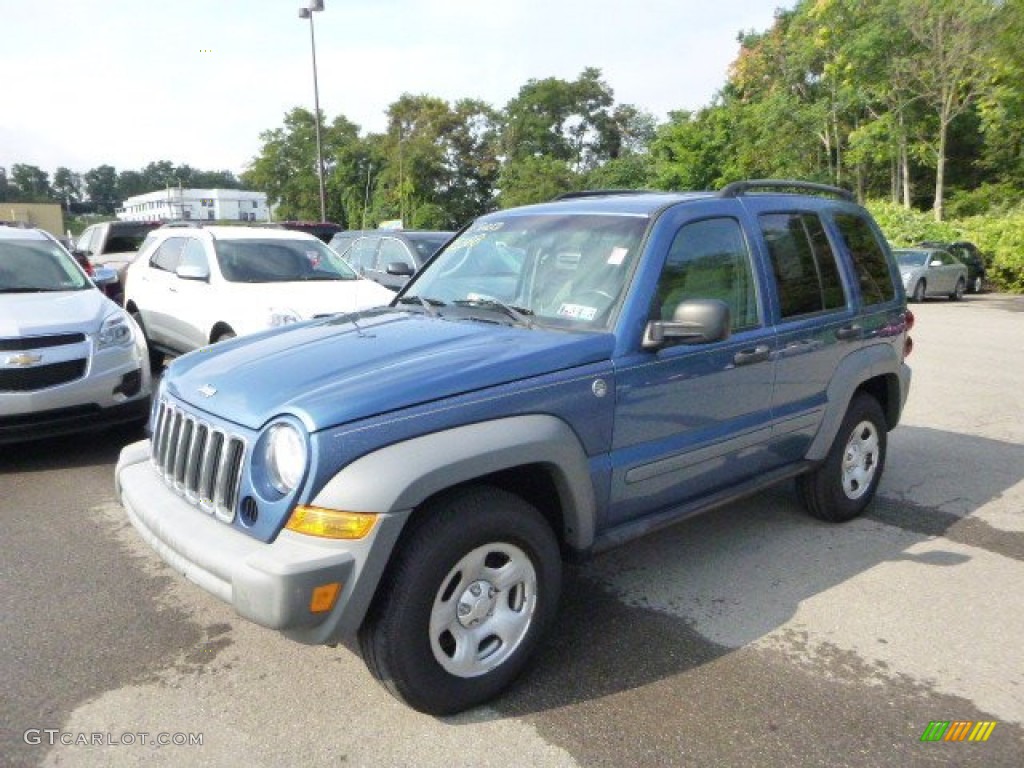2006 Liberty Sport 4x4 - Atlantic Blue Pearl / Medium Slate Gray photo #1