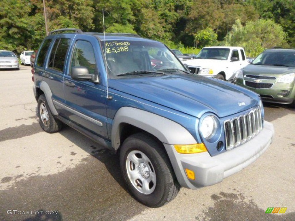 2006 Liberty Sport 4x4 - Atlantic Blue Pearl / Medium Slate Gray photo #4