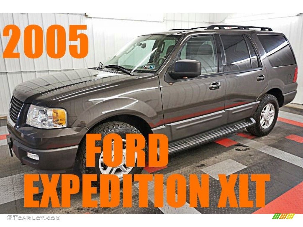 2005 Expedition XLT 4x4 - Dark Stone Metallic / Medium Parchment photo #1