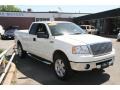 2007 White Sand Tri-Coat Ford F150 Lariat SuperCab 4x4  photo #3