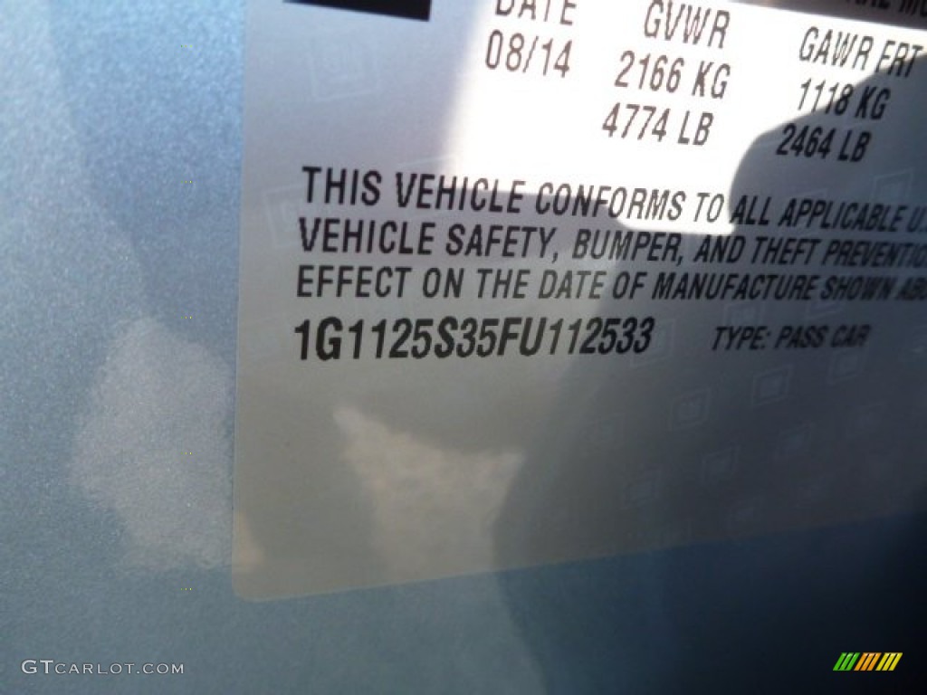 2015 Impala LT - Silver Topaz Metallic / Jet Black photo #14