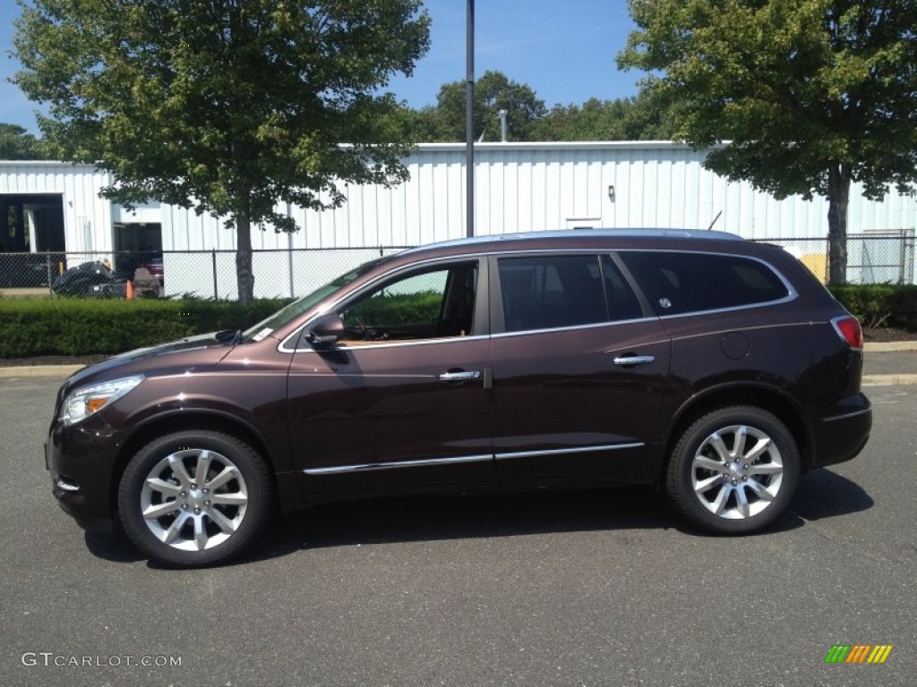 2015 Enclave Premium AWD - Dark Chocolate Metallic / Choccachino/Cocoa photo #3