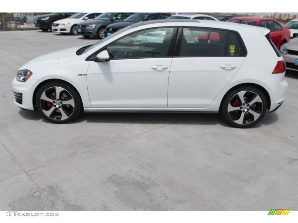 Pure White 2015 Volkswagen Golf GTI 4-Door 2.0T Autobahn Exterior Photo #96588539
