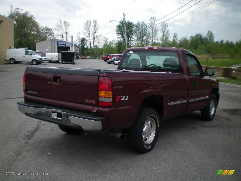 2001 Sierra 1500 SLE Regular Cab 4x4 - Dark Toreador Red Metallic / Graphite photo #10