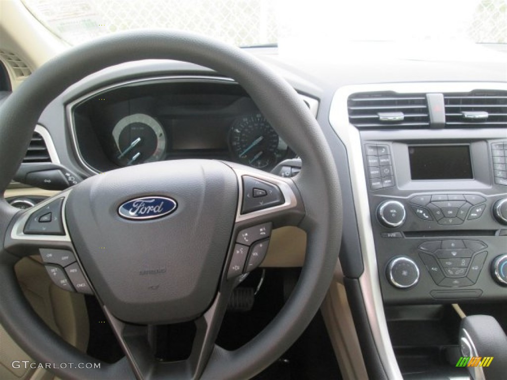 2015 Fusion SE - Deep Impact Blue Metallic / Dune photo #10