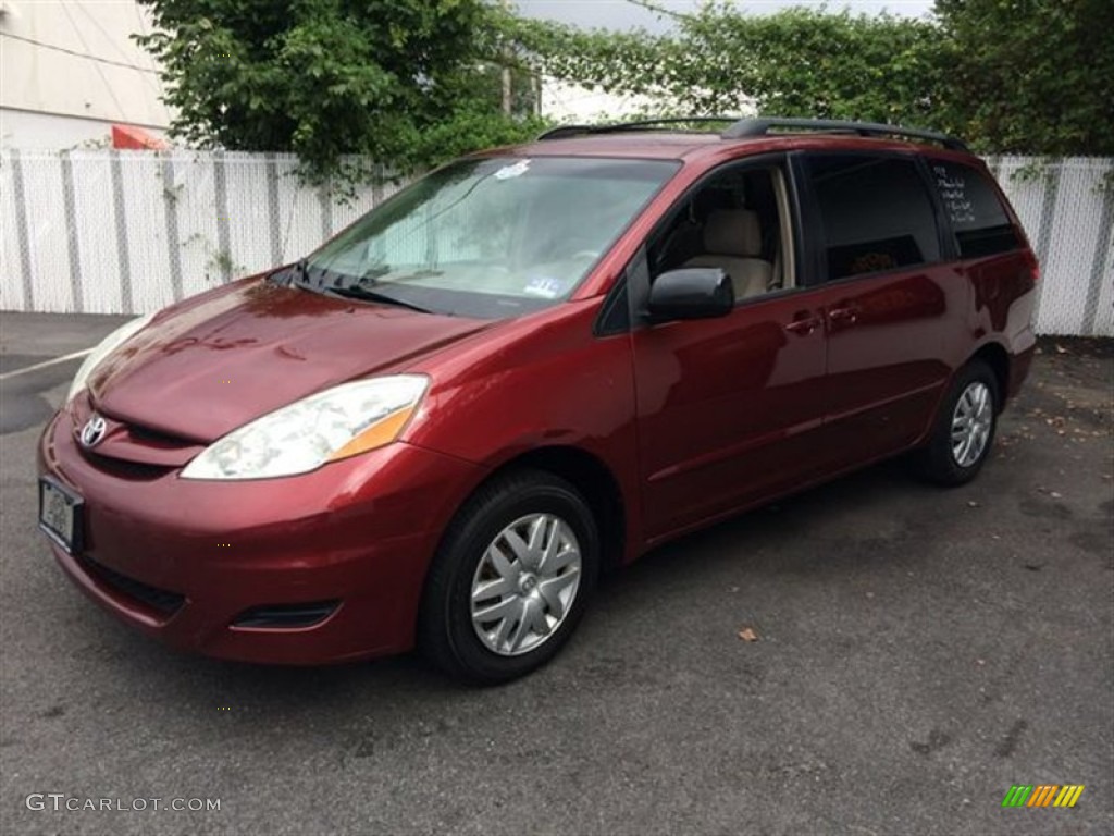 2006 Sienna LE - Salsa Red Pearl / Stone Gray photo #1