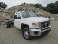 Front 3/4 View of 2015 Sierra 3500HD Work Truck Regular Cab Chassis