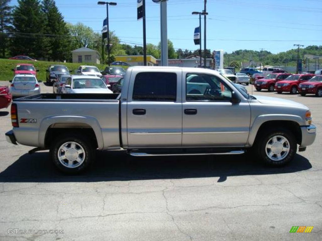 2005 Sierra 1500 SLT Crew Cab 4x4 - Silver Birch Metallic / Dark Pewter photo #5