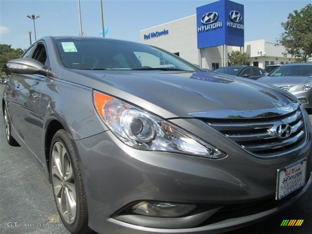 2014 Sonata SE 2.0T - Harbor Gray Metallic / Gray photo #1