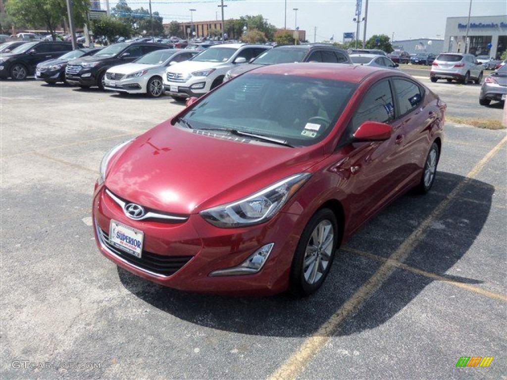 2014 Elantra SE Sedan - Red / Beige photo #1