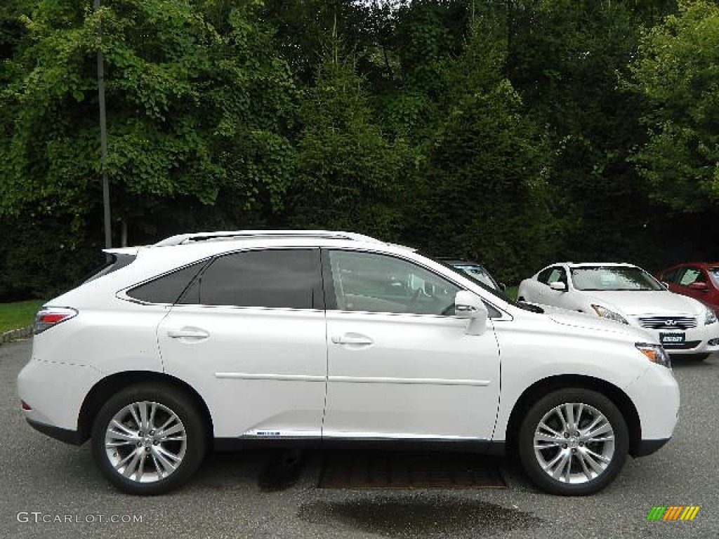 2010 RX 450h AWD Hybrid - Starfire White Pearl / Parchment/Brown Walnut photo #1