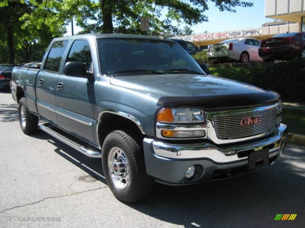 2006 Sierra 1500 SLT Crew Cab 4x4 - Stealth Gray Metallic / Neutral photo #6