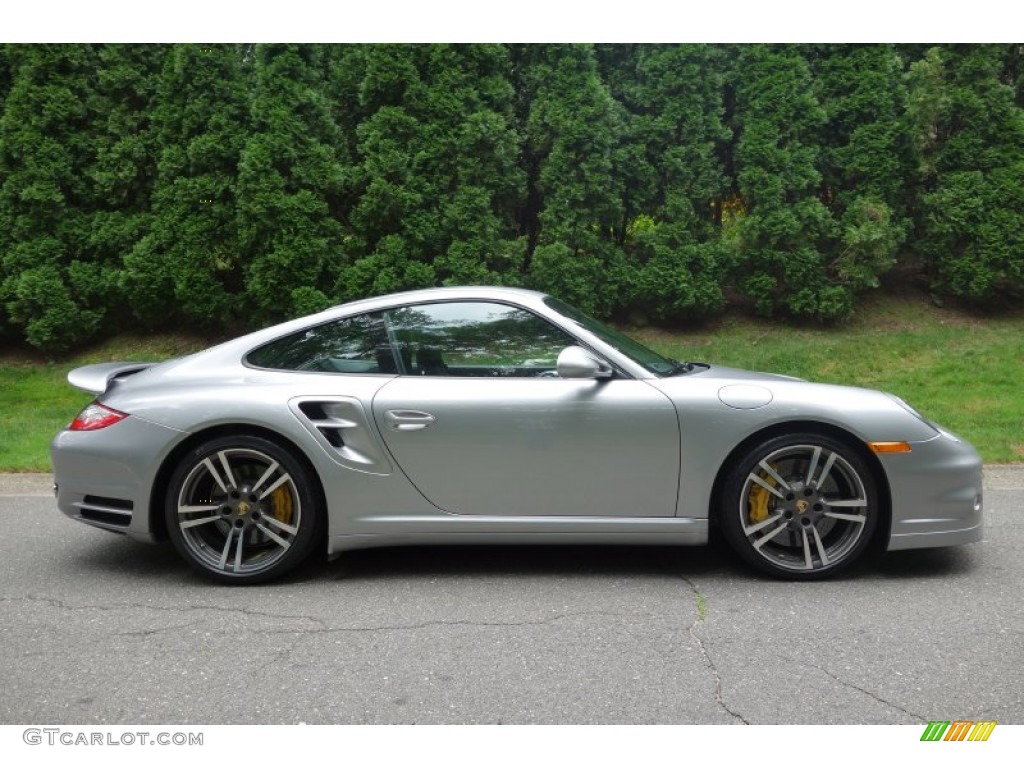 GT Silver Metallic 2012 Porsche 911 Turbo S Coupe Exterior Photo #96606554