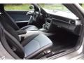 2012 Porsche 911 Black/Titanium Blue Interior Front Seat Photo