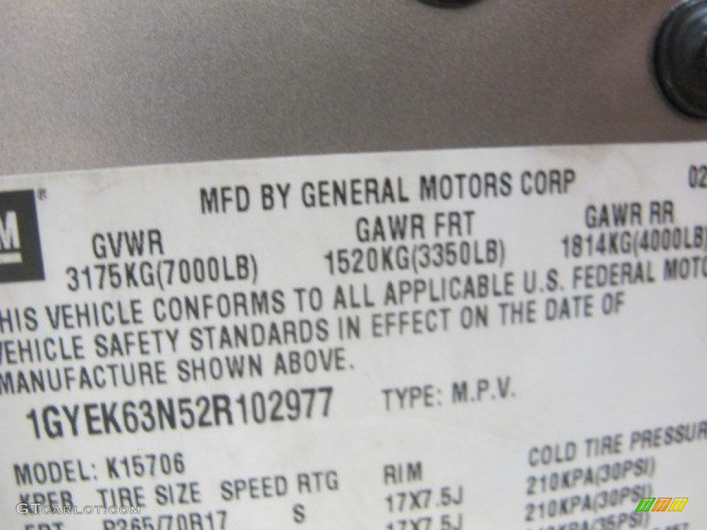2002 Escalade AWD - Silver Sand / Shale photo #39