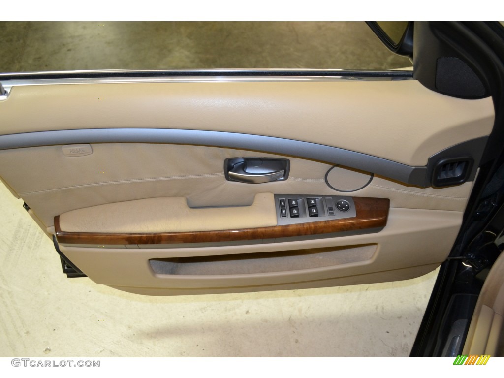 2004 7 Series 745Li Sedan - Jet Black / Dark Beige/Beige III photo #18