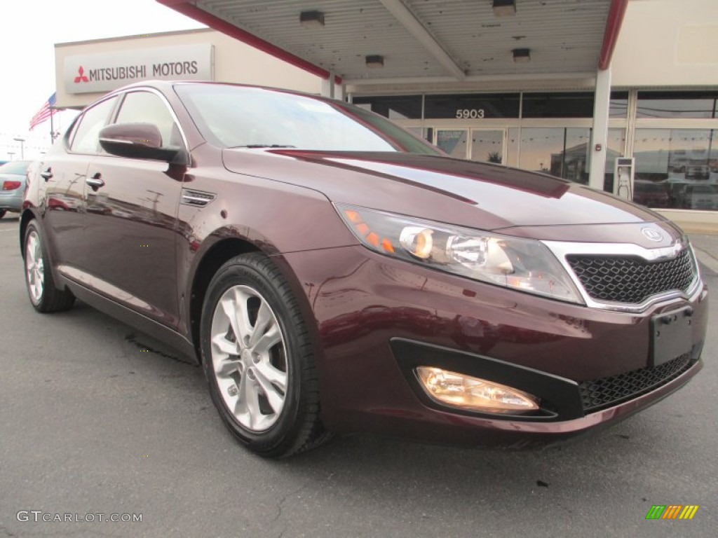 2012 Optima LX - Dark Cherry / Gray photo #1