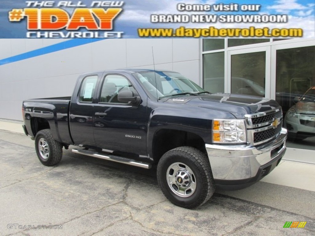 2012 Silverado 2500HD Work Truck Extended Cab 4x4 - Imperial Blue Metallic / Dark Titanium photo #1