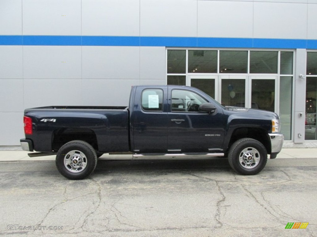 2012 Silverado 2500HD Work Truck Extended Cab 4x4 - Imperial Blue Metallic / Dark Titanium photo #2