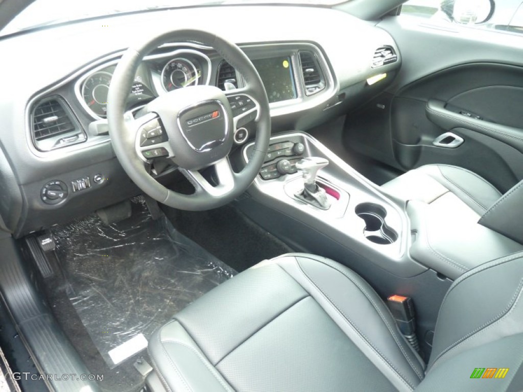 Black Interior 2015 Dodge Challenger SXT Plus Photo #96624344