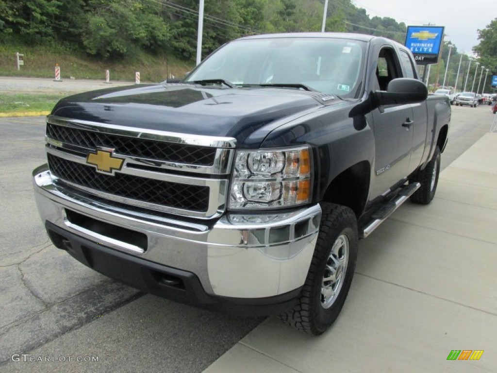 2012 Silverado 2500HD Work Truck Extended Cab 4x4 - Imperial Blue Metallic / Dark Titanium photo #12