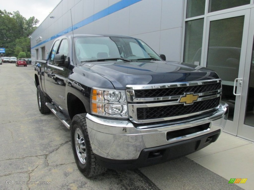 2012 Silverado 2500HD Work Truck Extended Cab 4x4 - Imperial Blue Metallic / Dark Titanium photo #15