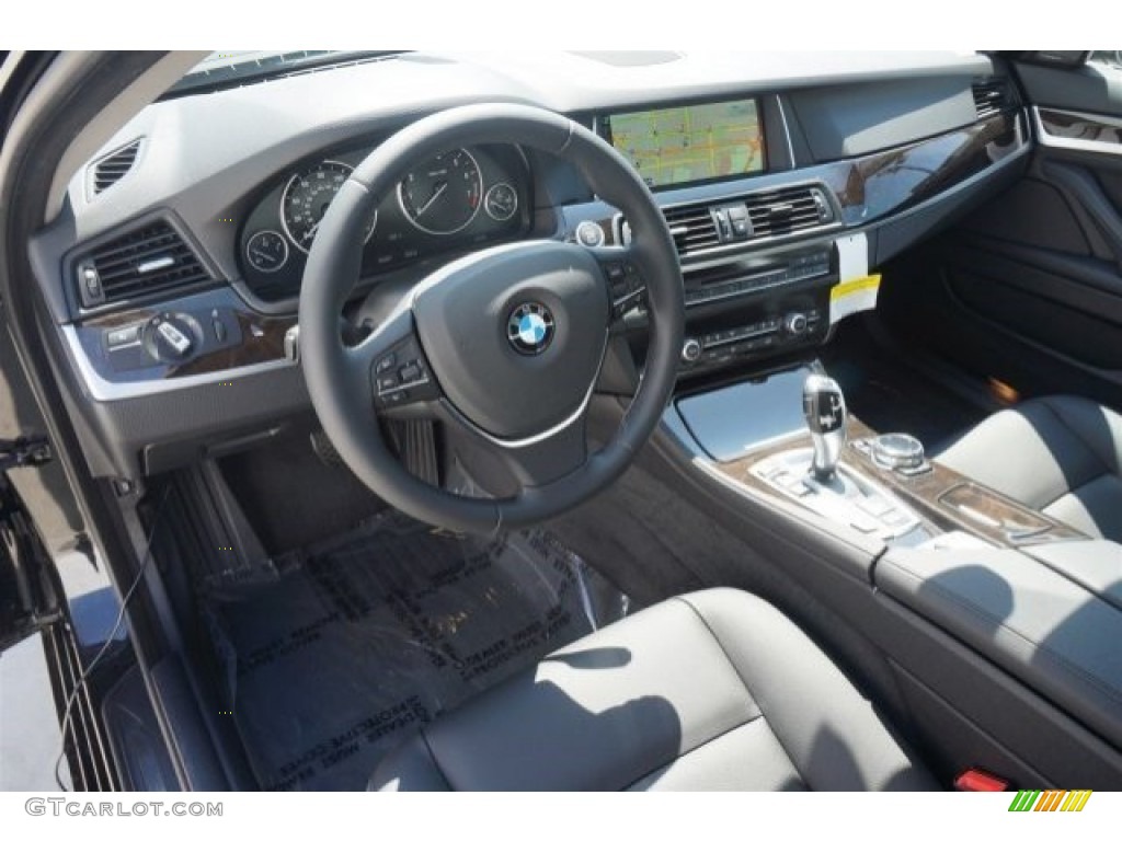 Black Interior 2015 BMW 5 Series 535i Sedan Photo #96624665