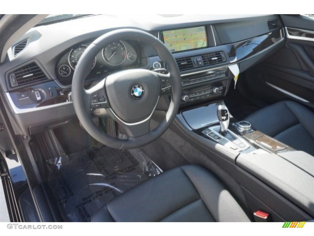 Black Interior 2015 BMW 5 Series 528i Sedan Photo #96624968