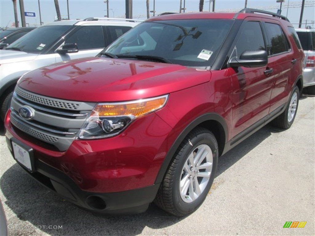 2015 Explorer FWD - Ruby Red / Medium Light Stone photo #20